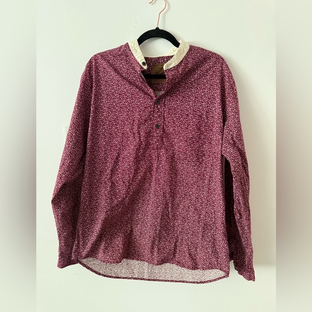 Elegant Maroon Floral Blouse